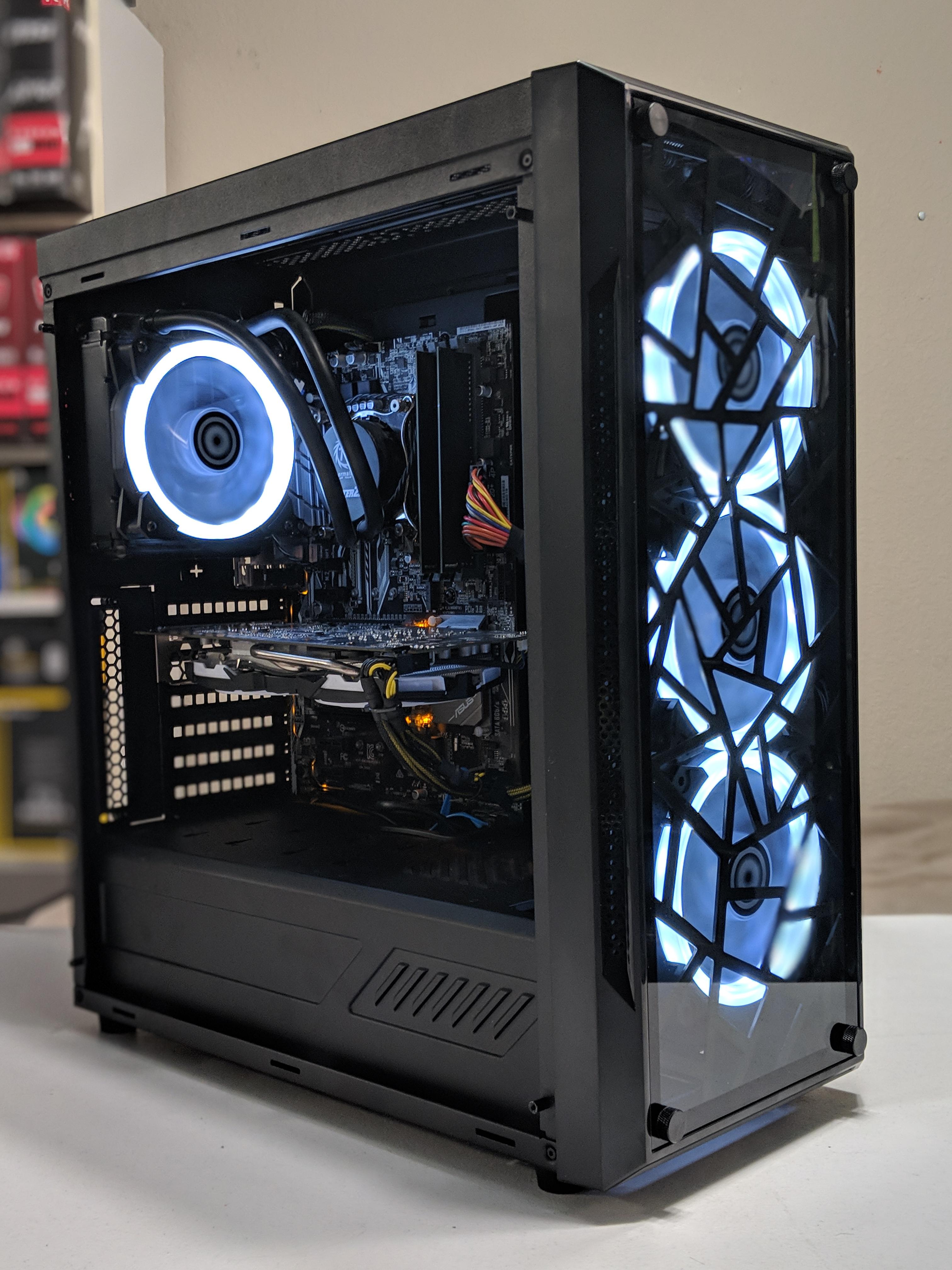 Gaming Lite — mid-range tempered glass tower with RGB